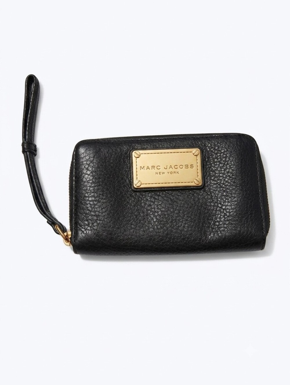 Marc Jacobs New York Black Leather Wristlet Wallet